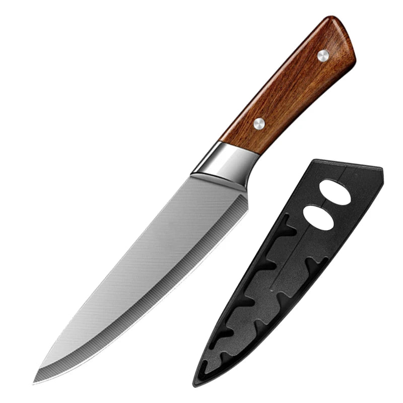 Sharp Stainless Steel Knife with Safety Sheath