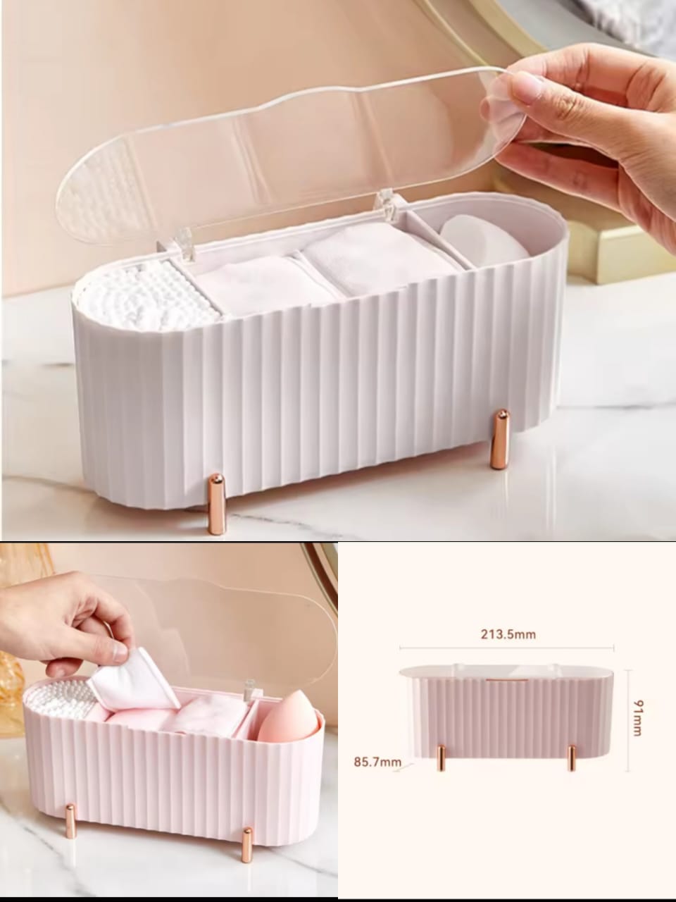 Makeup Storage Box for Cotton Pads & Beauty Tools
